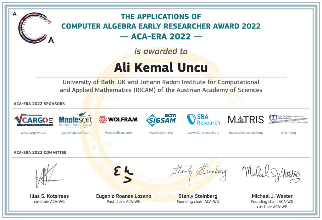 I received the ACA 2022 Early Career Researcher&nbsp;Award